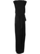 Vionnet Draped Gown Dress, Women's, Size: 42, Black, Viscose