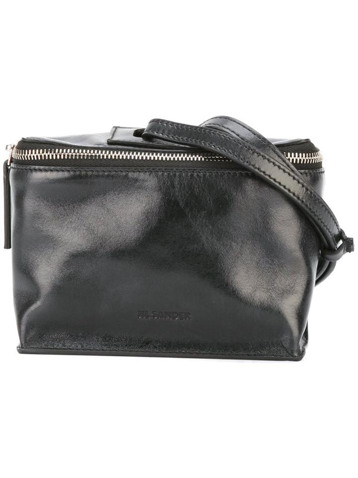 Jil Sander Mini Shoulder Bag, Men's, Black, Leather