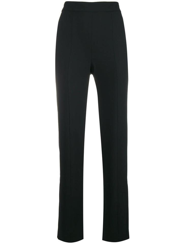 Giorgio Armani Slim-fit Wool Trousers - Black