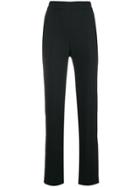 Giorgio Armani Slim-fit Wool Trousers - Black