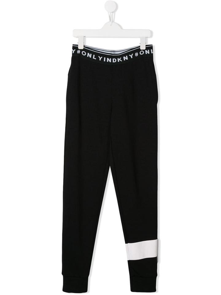 Dkny Kids Colourblock Joggers - Black