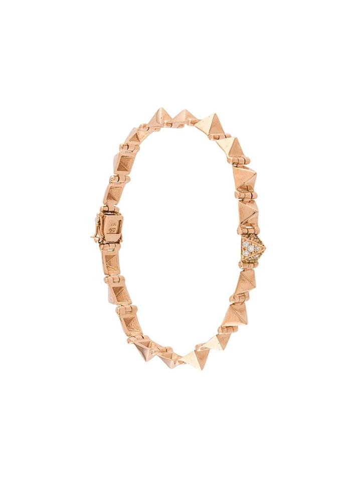 Anita Ko 18kt Rose Gold Small Diamond Spike Bracelet - Metallic