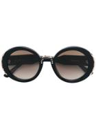 Elie Saab Round Tinted Sunglasses - Black