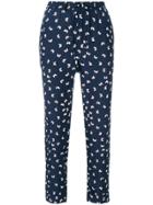 P.a.r.o.s.h. Butterfly Print Trousers - Blue