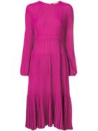 No21 Frill Panel Dress - Pink & Purple
