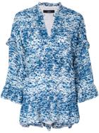 Steffen Schraut Frill Detail Blouse - Blue