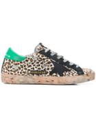 Golden Goose Leopard Superstar Sneakers - Brown