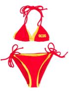 Gcds Kids Two-tone Bikini Set - Red