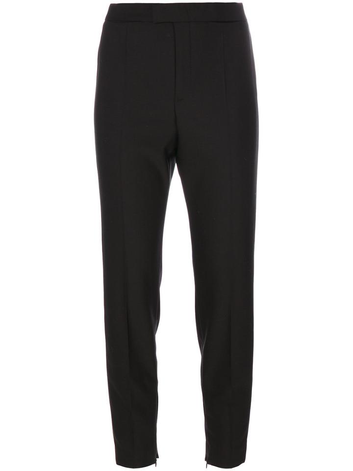 Red Valentino - Tapered Cropped Trousers - Women - Polyester/spandex/elastane/acetate/virgin Wool - 42, Black, Polyester/spandex/elastane/acetate/virgin Wool