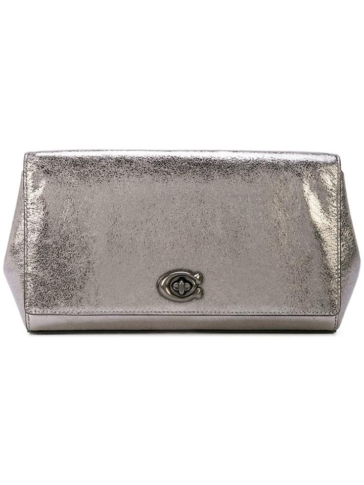 Coach Alexa Turnlock Clutch - Grey