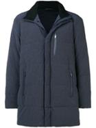 Emporio Armani Quilted Zipped Jacket - Blue