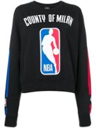 Marcelo Burlon County Of Milan Nba Logo Print Sweatshirt - Black