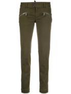 Dsquared2 Zip-detail Skinny Trousers - Green
