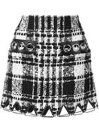 Alexander Wang Tweed Mini Skirt, Women's, Size: 4, Black, Cotton/linen/flax/acrylic/wool