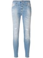 Closed Double Waistband Skinny Jeans - Blue
