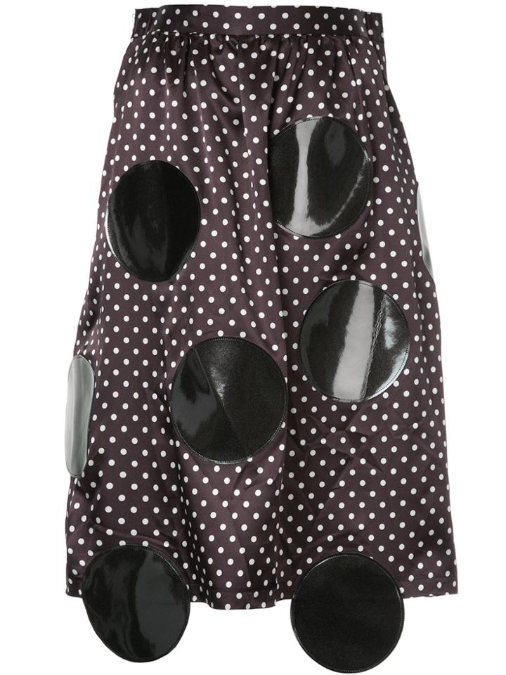 Junya Watanabe Comme Des Garçons Vintage Appliquéd Polka-dot Skirt -