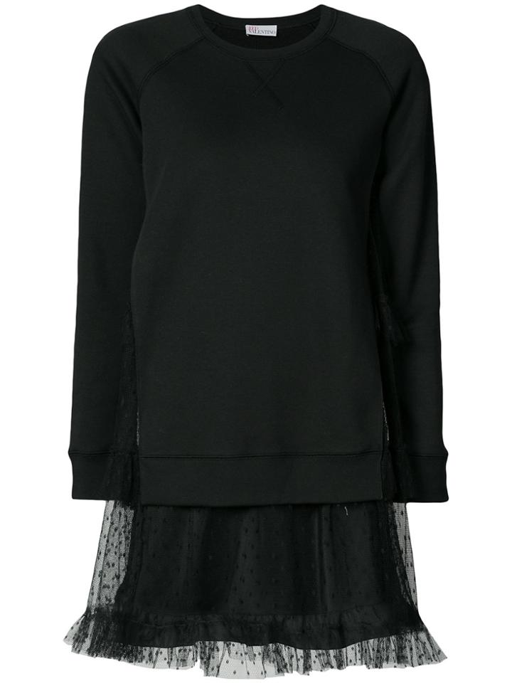 Red Valentino Tulle Layered Sweatdress - Black