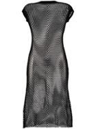 Mrz Netted T-shirt Dress - Black