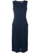 Harris Wharf London Fitted Midi Dress - Blue