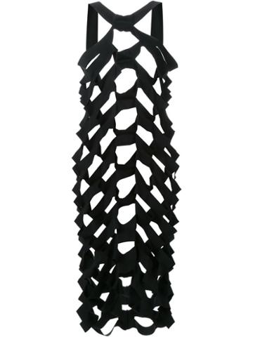 Max Tan Lattice Dress