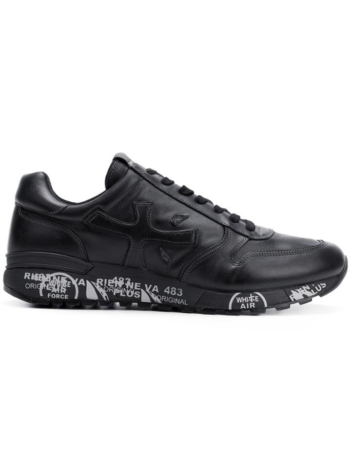 Premiata Classic Logo Sneakers - Black