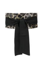 Antonio Marras Leopard Sequin Tie Belt - Black