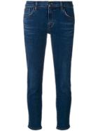 J Brand Slim-fit Cropped Jeans - Blue
