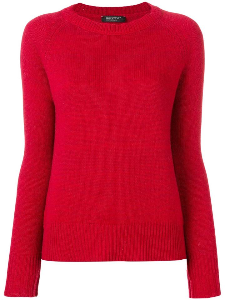 Aragona Round Neck Jumper - Red