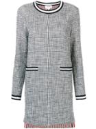 Thom Browne Textured Tweed Shift Dress - Blue