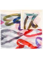 Faliero Sarti Brushed Hearts Print Scarf, Women's, Silk/modal