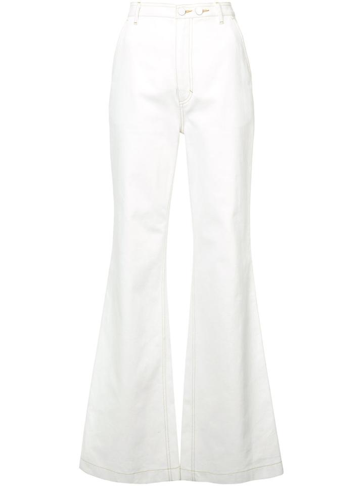Misha Nonoo - Adele Pants - Women - Cotton/spandex/elastane - 8, Women's, White, Cotton/spandex/elastane
