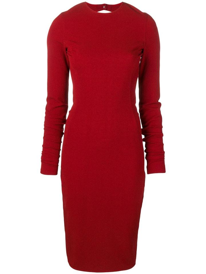 Rick Owens Fitted Midi Dress - Red