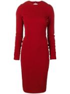 Rick Owens Fitted Midi Dress - Red