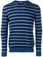 Drumohr Striped Knit Jumper - Blue