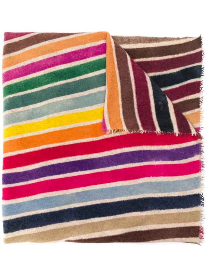 Faliero Sarti Rainbow Striped Scarf - Neutrals