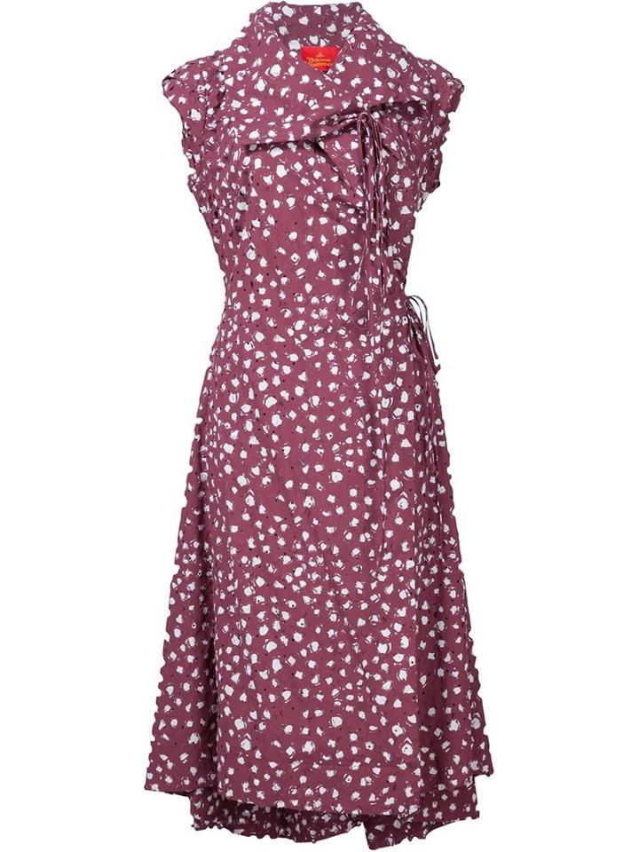 Vivienne Westwood Red Label Laser Cut Wrap Dress