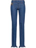 Prada Five-pocket Denim Jeans With Belt - Blue