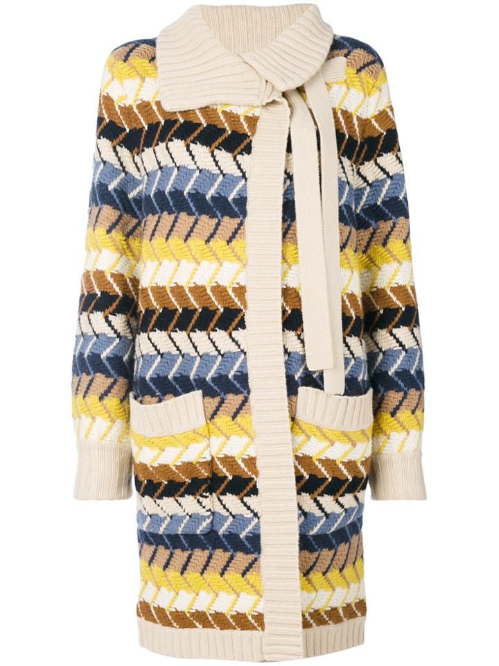 Chloé Long Knitted Cardigan - Multicolour
