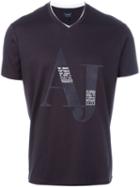 Armani Jeans Logo Print V-neck T-shirt