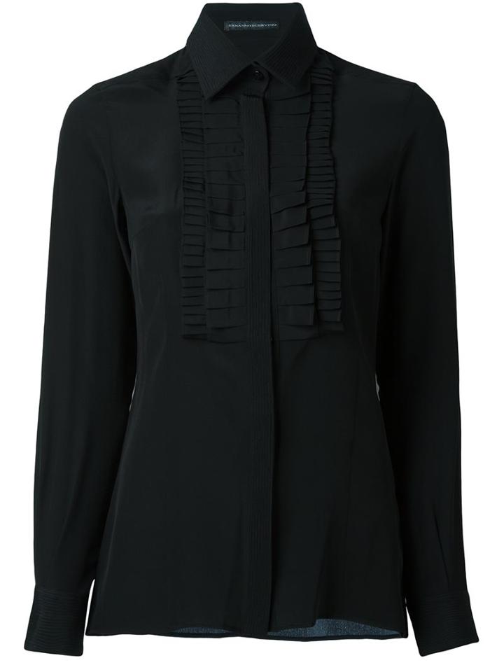 Ermanno Scervino Ruffled Panel Longsleeved Shirt