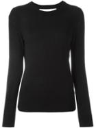 Michael Michael Kors Cut-out Back Sweater, Women's, Size: Medium, Black, Nylon/polyester/viscose/cashmere