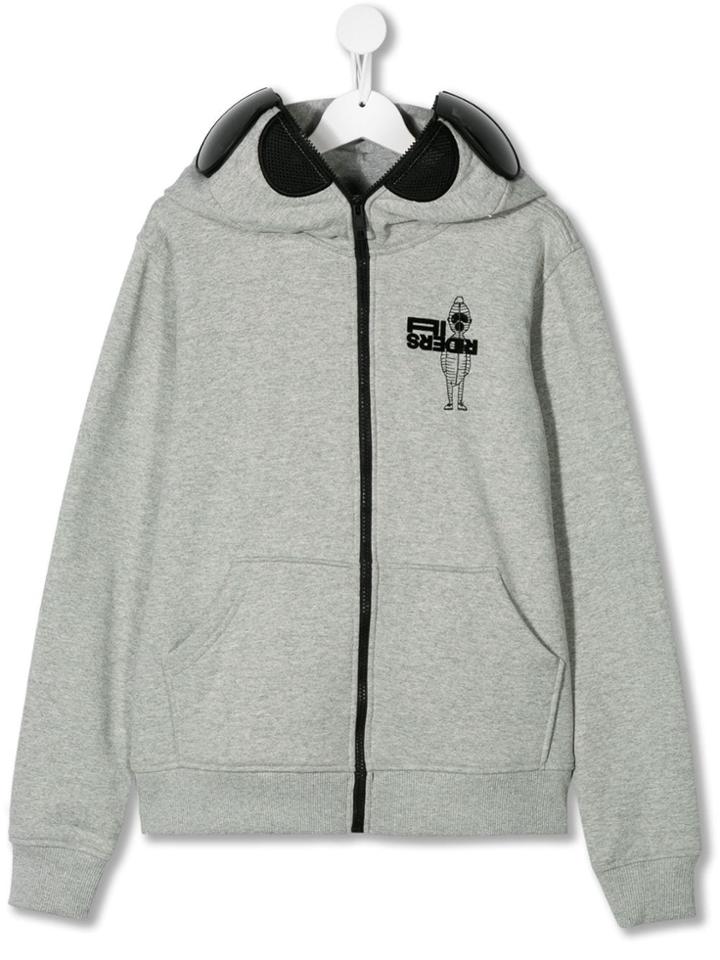 Ai Riders On The Storm Teen Lens Integrated Hoodie - Grey