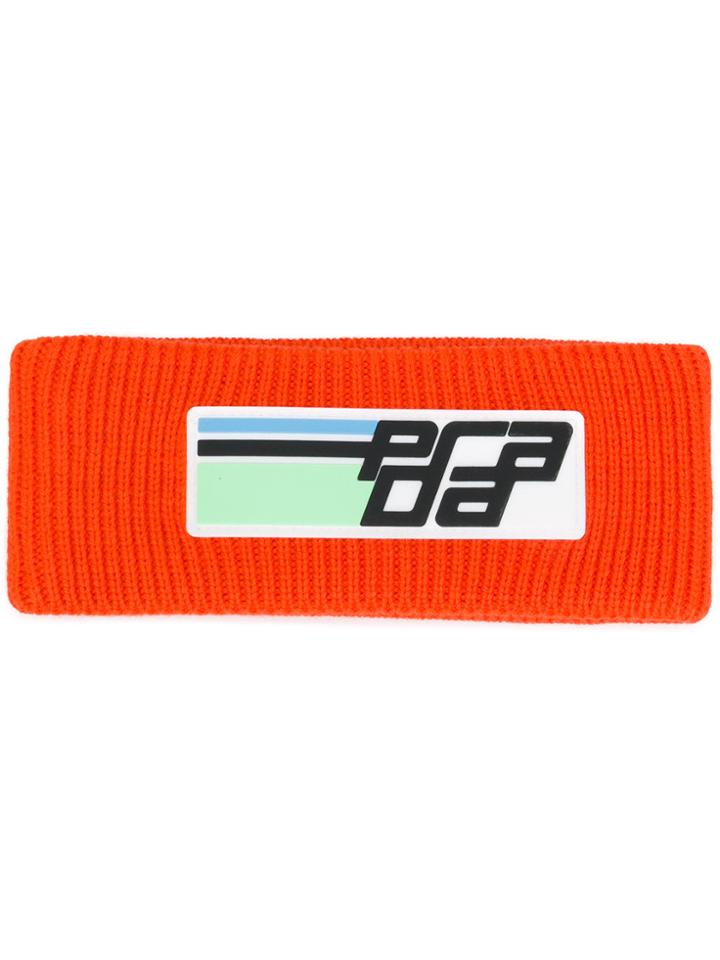 Prada Logo Patch Hair Band - Yellow & Orange