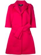 Paule Ka - Short Sleeve Coat - Women - Polyester - 40, Women's, Red, Polyester
