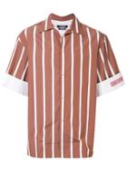 Calvin Klein 205w39nyc Striped Button-up Shirt - Brown