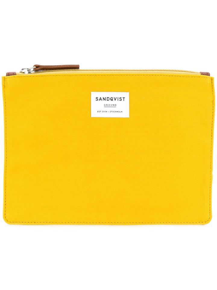 Sandqvist Logo Clutch Bag - Yellow & Orange
