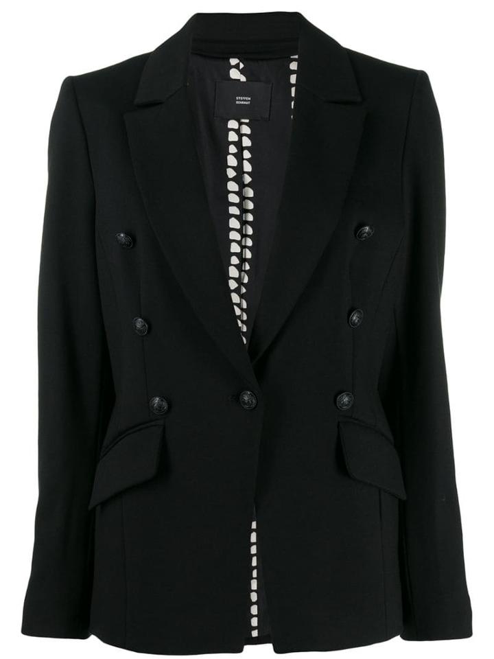 Steffen Schraut Button Detail Blazer - Black