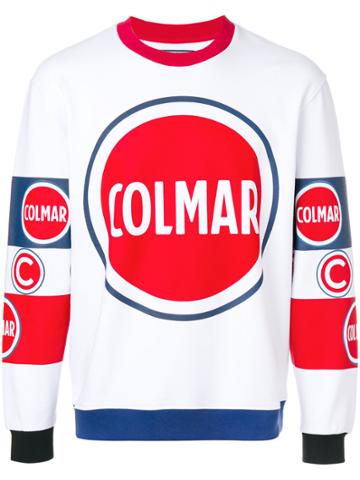 Au Jour Le Jour For Colmar Crew Neck Logo Pullover - White