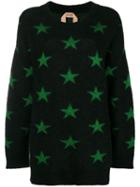 Nº21 Star Intarsia Mohair-blend Sweater - Black