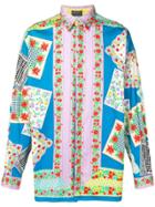 Versace Vintage 1990's Floral Shirt - Blue